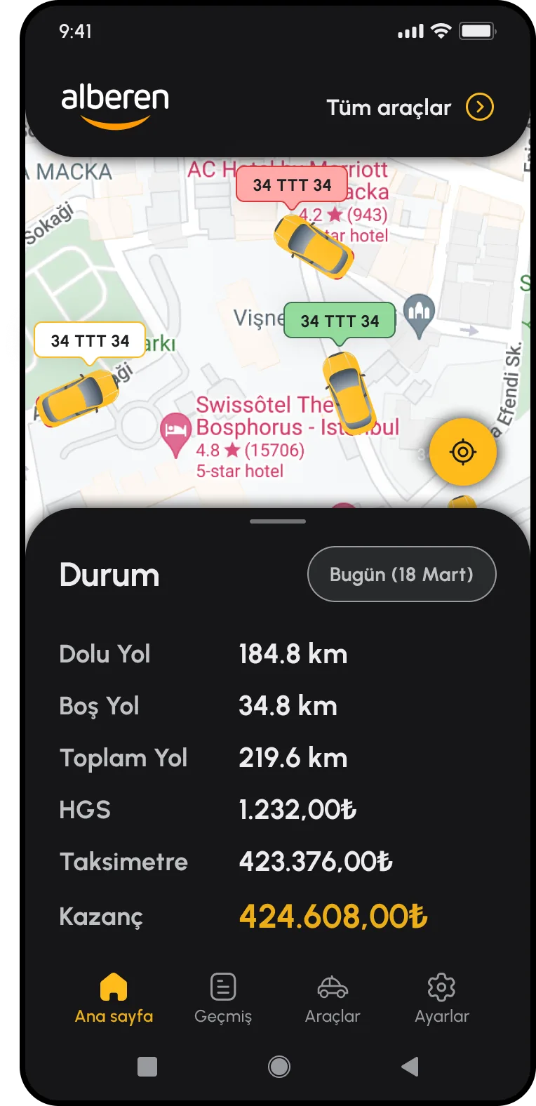 Taksinizi Canlı Takip Edin
